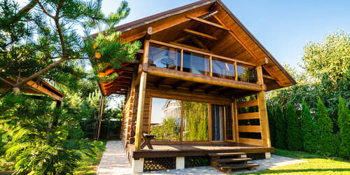 Wooden Two-story House