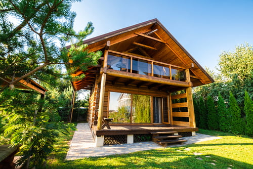 Wooden Two-story House