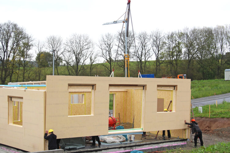 Assembly of a Prefabricated Timber House
