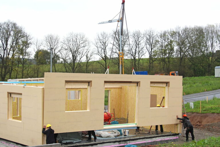 Assembly of a Prefabricated Timber House